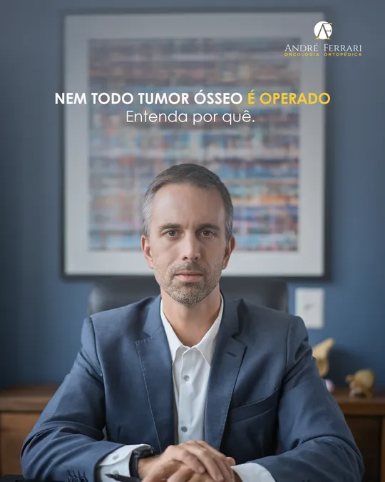 Post do Instagram: Nem todo tumor ósseo é operado, entenda por quê