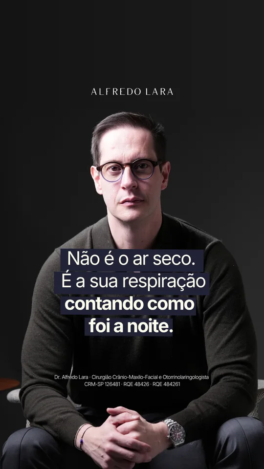 capa de Reels do Dr. Alfredo Lara sobre respiração durante o sono