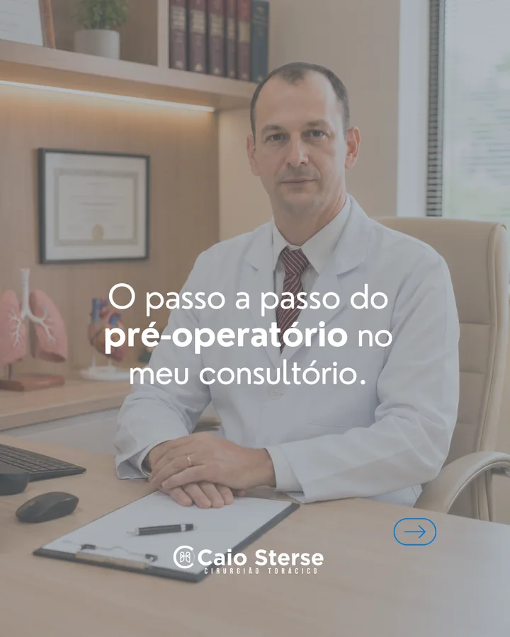 post do Dr. Caio Sterse sobre o passo a passo do pré-operatório