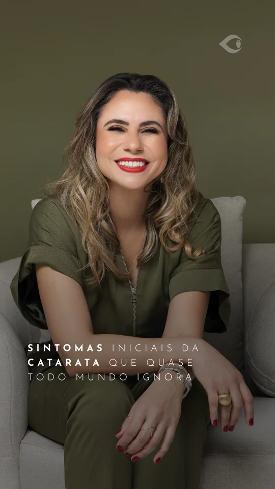 capa de vídeo da Dra. Medéia Coradini sobre sintomas iniciais da catarata